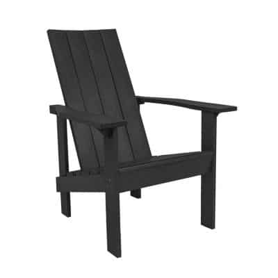 CR Plastics, Modern Adirondack Chair, Black