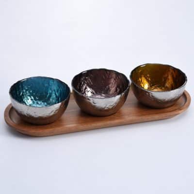 Colored Glass Bowls & Tray, Pampa Bay