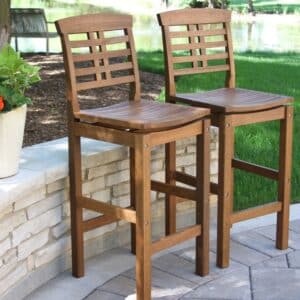 Outdoor Interiors, Eucalyptus Bar Chair