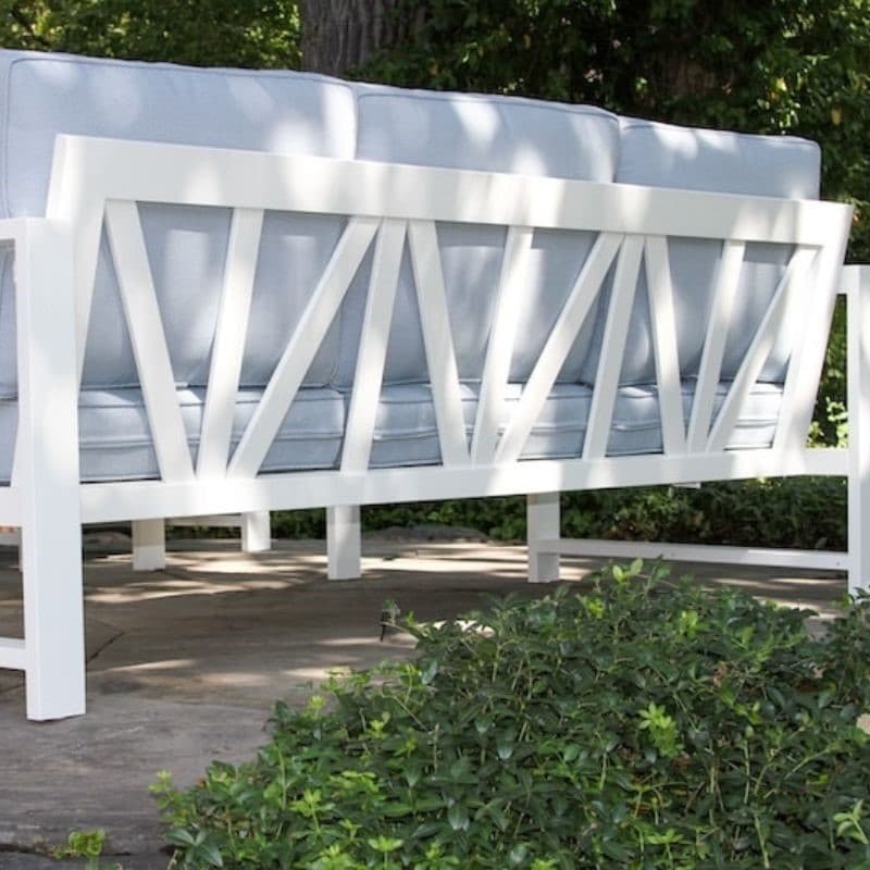 Outdoor Interiors, White Aluminum Seating Collection - Image 7