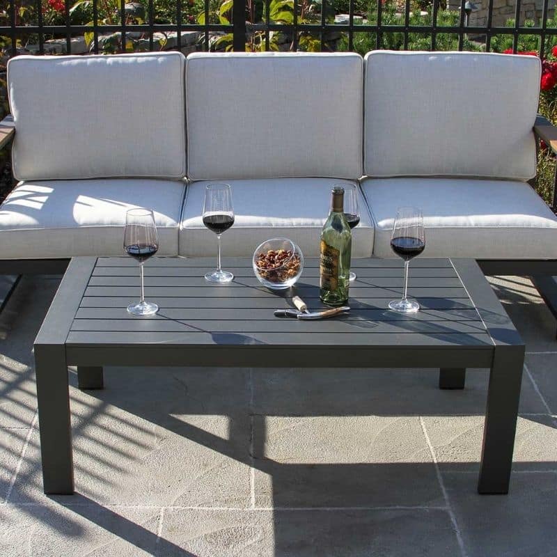 Outdoor Interiors, Black Aluminum Seating Collection - Image 2
