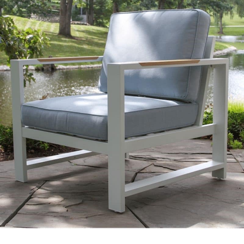 Outdoor Interiors, White Aluminum Seating Collection - Image 5