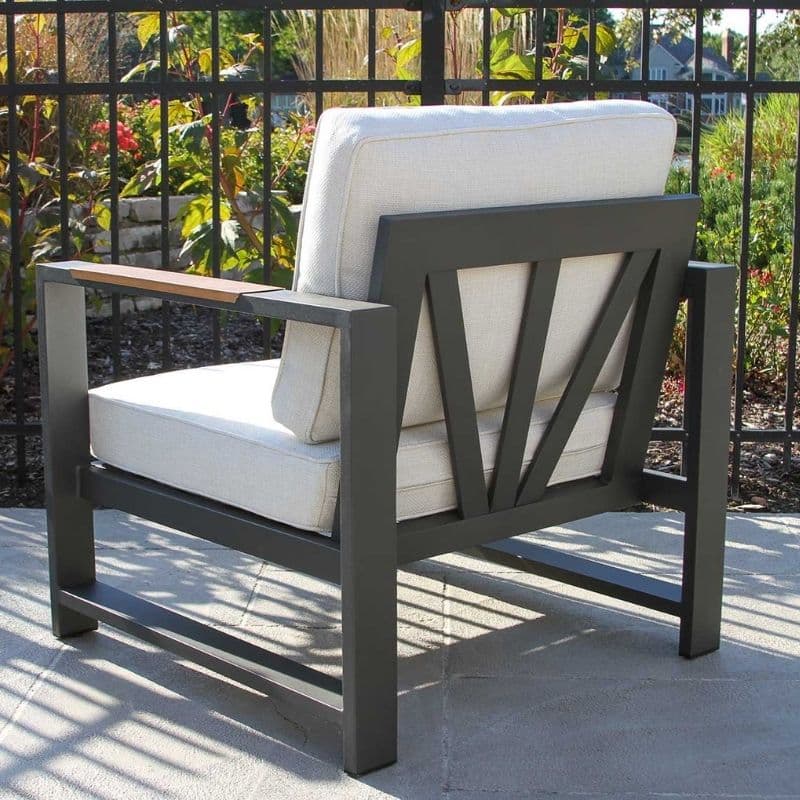 Outdoor Interiors, Black Aluminum Seating Collection - Image 4