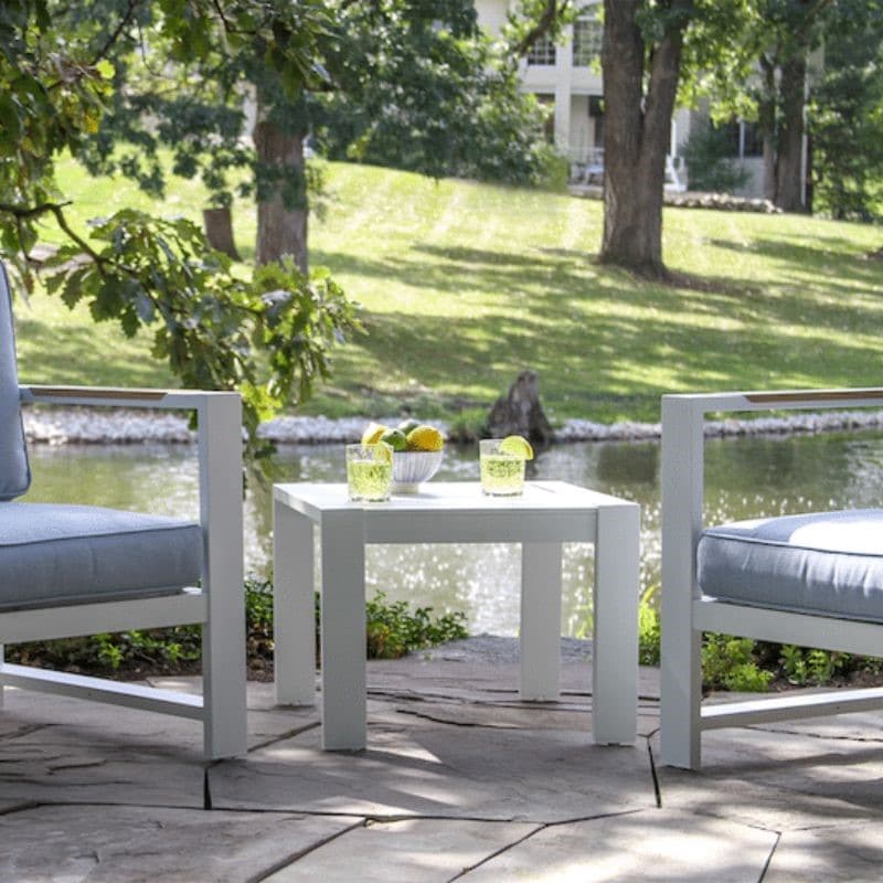 Outdoor Interiors, White Aluminum Seating Collection - Image 3