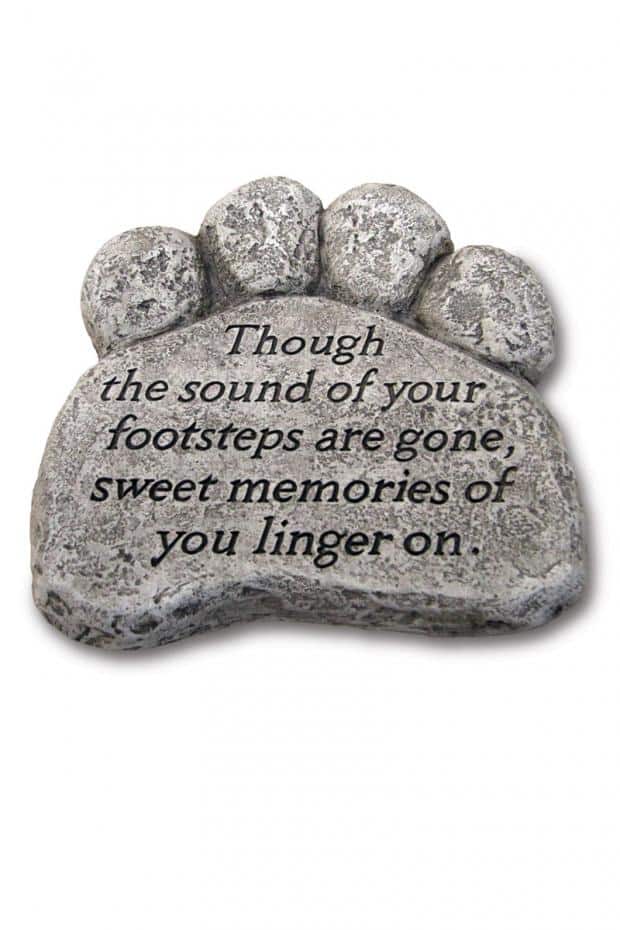 Pawprint Stone 10"