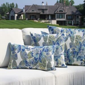 Outdoor Interiors, Floridian Blue Pillow