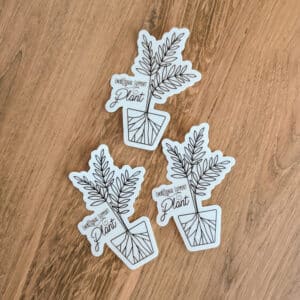 Emotional Support Plant Clear Sticker