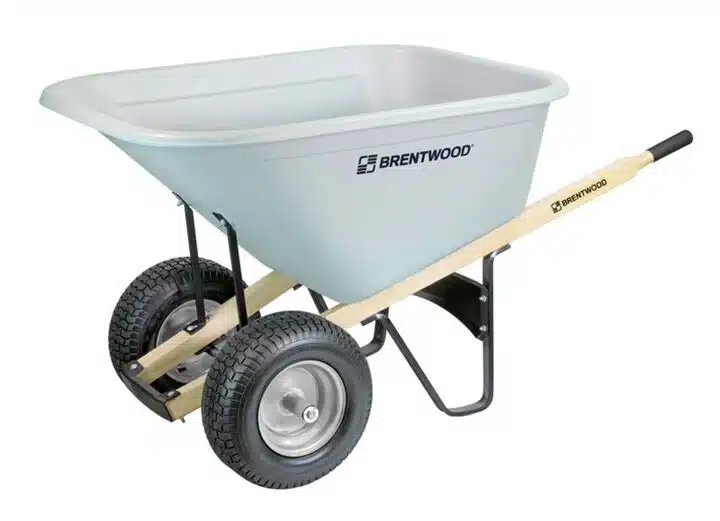 Wheelbarrow 10cu. ft. Dbl Wheel Poly