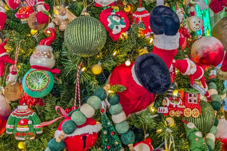 Ornaments on Merry Santa Tree