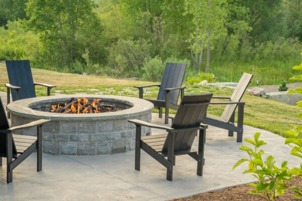 CR Plastics, Modern Adirondack Chair, Black - Image 2