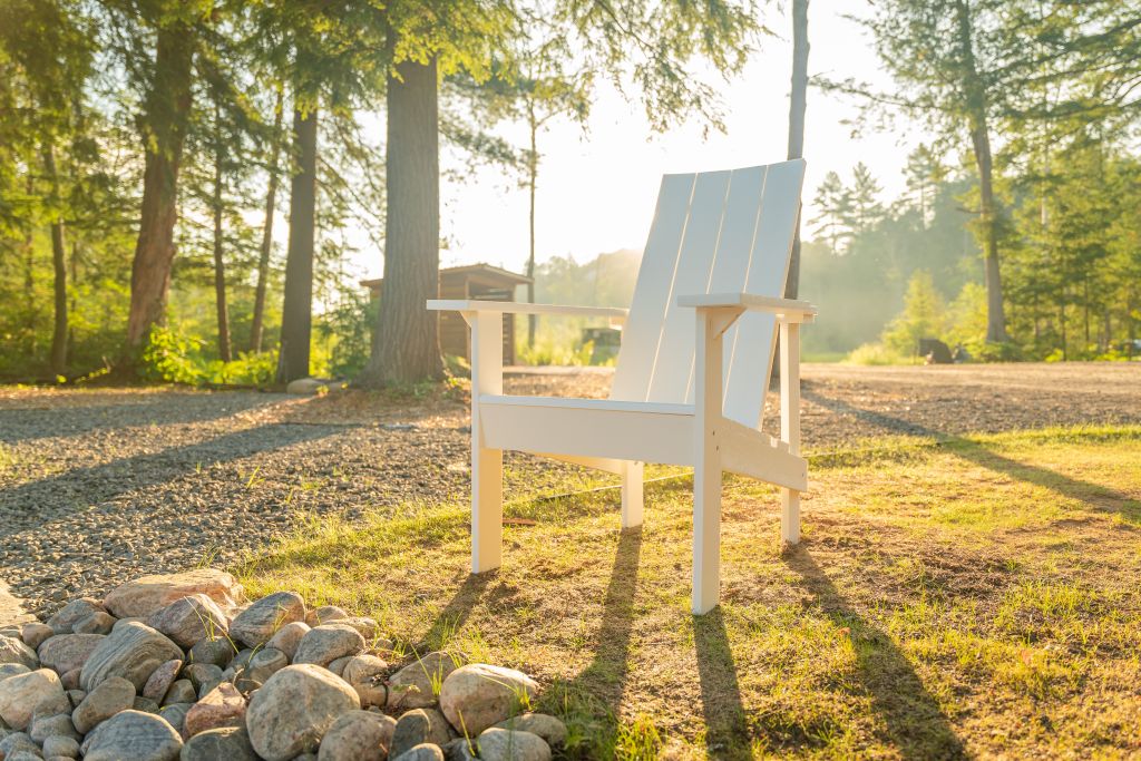 CR Plastics, Modern Adirondack Chair, White - Image 2