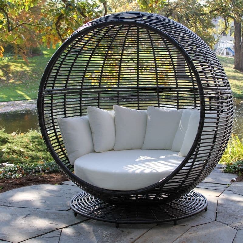 Outdoor Interiors, Black Aviary Daybed