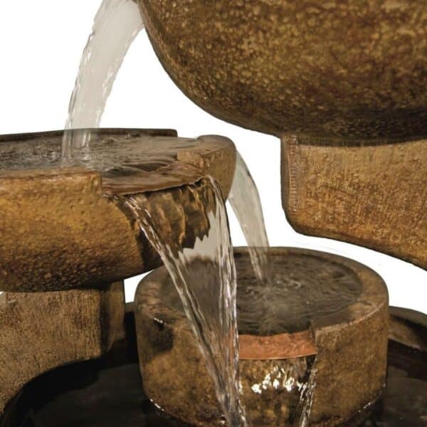 Stonecasters, Zen Three-Bowl Fountain with LED - Image 2