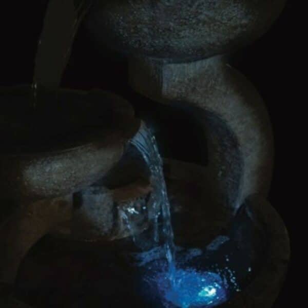 Stonecasters, Zen Three-Bowl Fountain with LED - Image 3