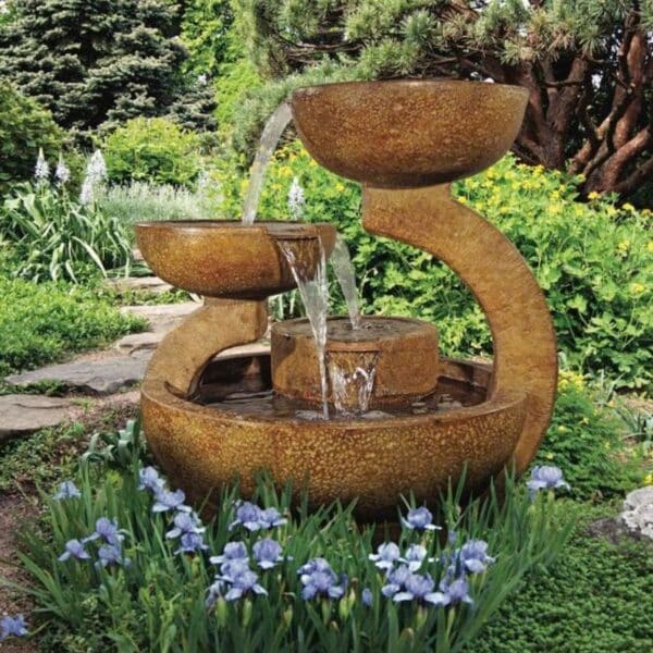 Stonecasters, Zen Three-Bowl Fountain with LED