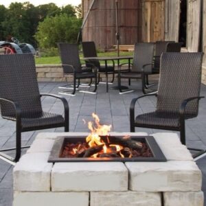 High Format Fire Pit Kodah Square Limestone