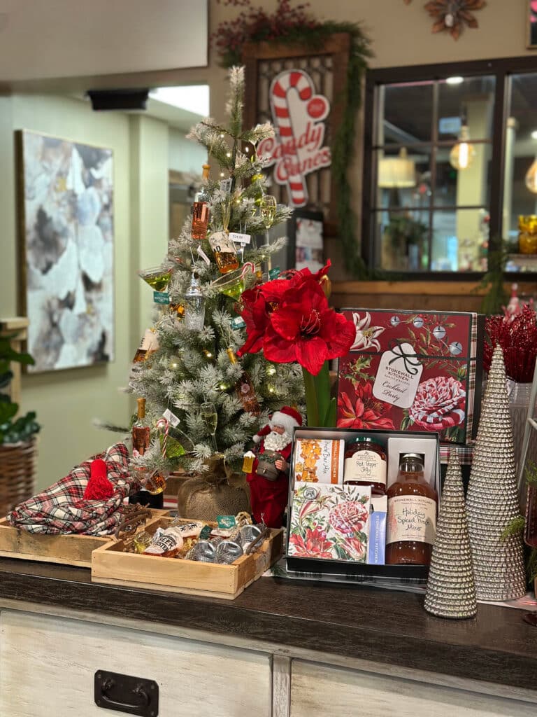 Boozy holiday tree and ornaments