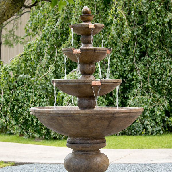 Stonecasters, 6pc Buckingham 4-Tier Fountain