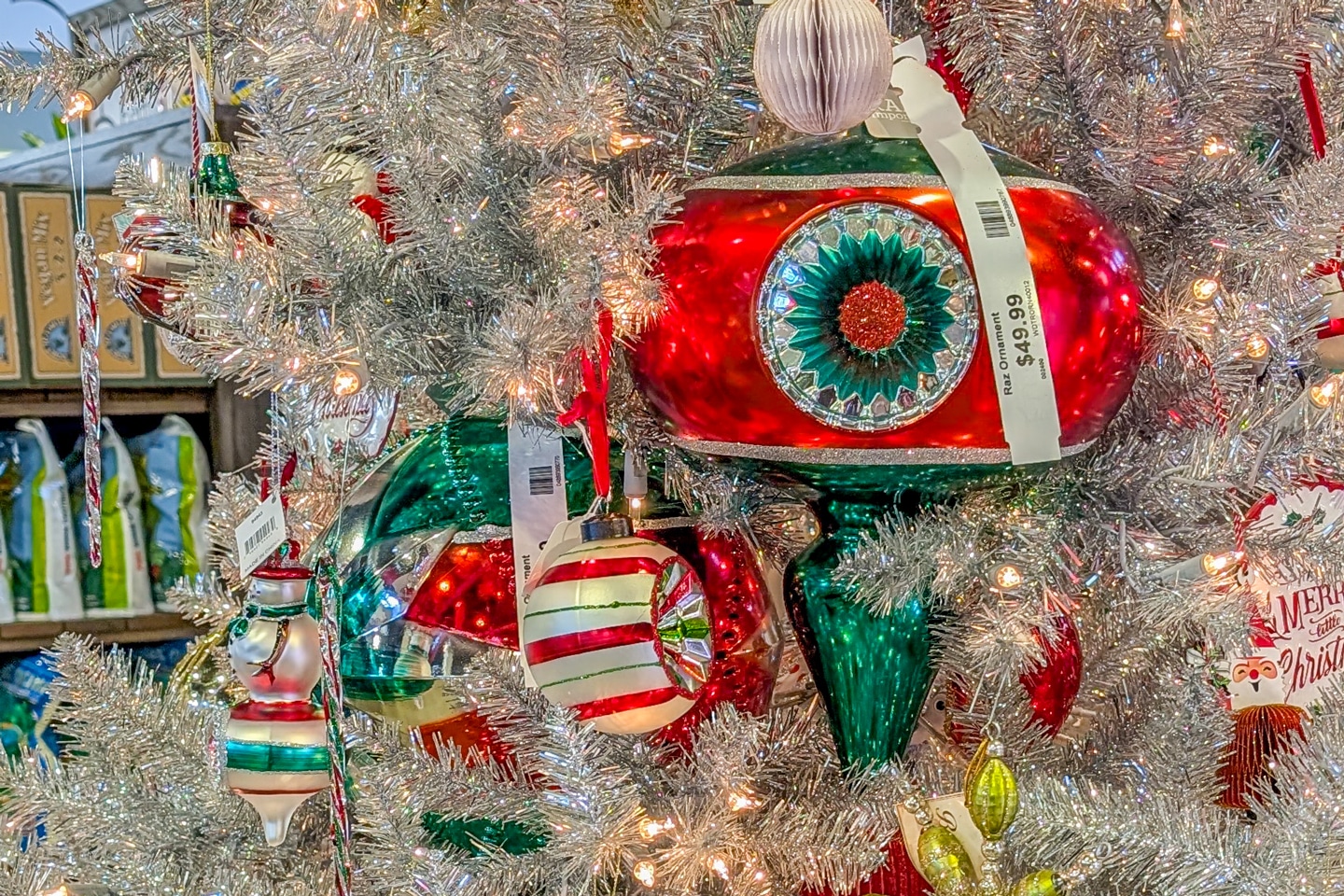 Ornaments on Vintage Cheer Tree