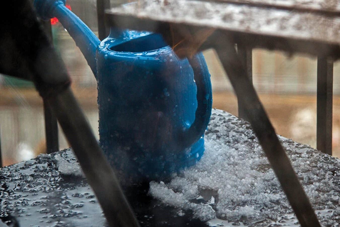 winter watering can