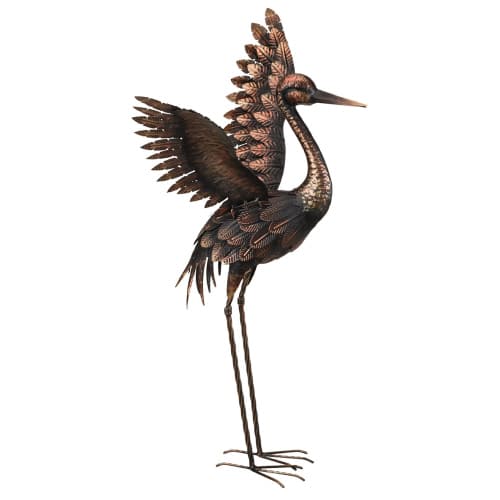 Bronze Crane - Wings Up 27"